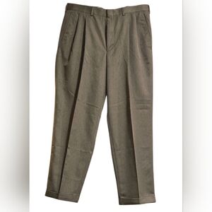 Farah Olive Tone Pleated Dress Pants